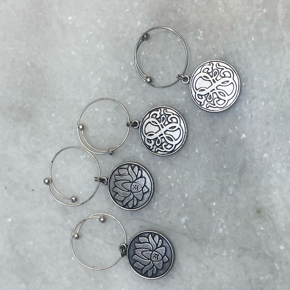 3 for $20*** Alex & Ani Wine Glass Charms, Set of 4